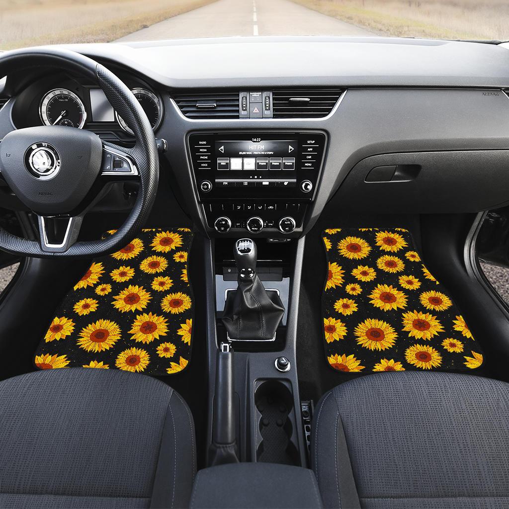 Sunflower Pattern Print Design SF09 Car Floor Mats-JORJUNE.COM