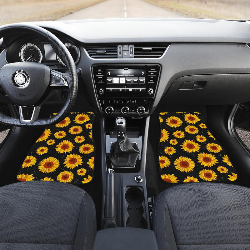 Sunflower Pattern Print Design SF09 Car Floor Mats-JORJUNE.COM