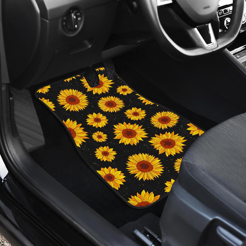 Sunflower Pattern Print Design SF09 Car Floor Mats-JORJUNE.COM