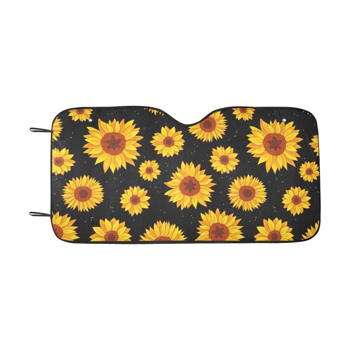 Sunflower Pattern Print Design SF09 Car Sun Shade-JorJune