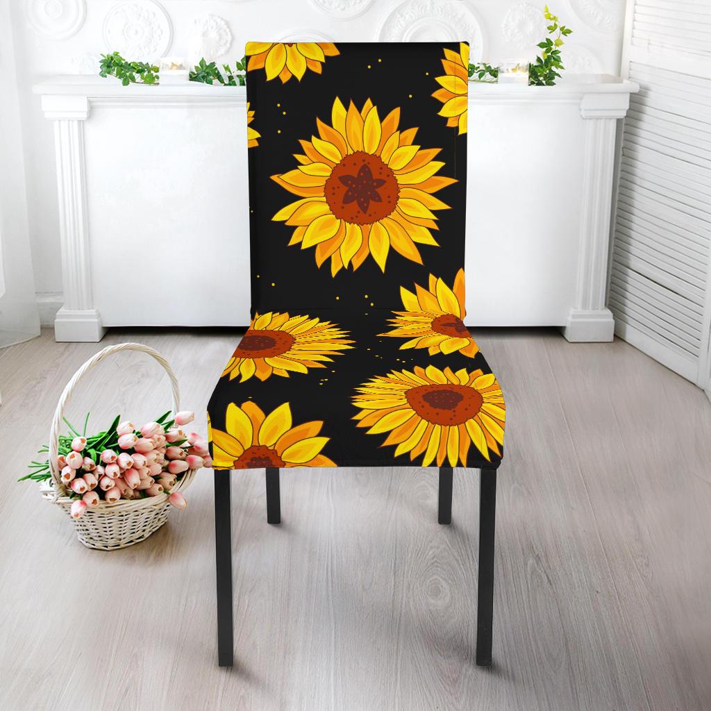 Sunflower Pattern Print Design SF09 Dining Chair Slipcover-JORJUNE.COM