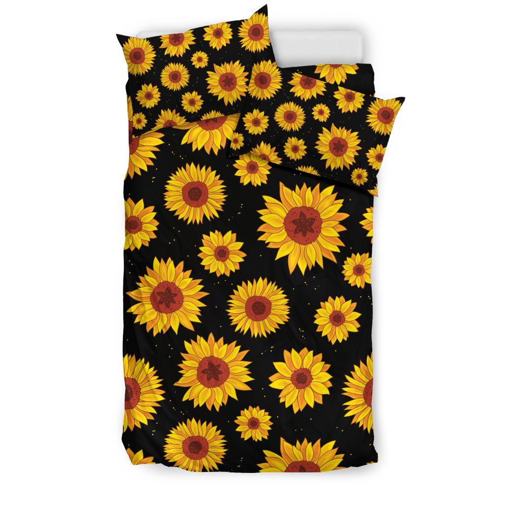 Sunflower Pattern Print Design SF09 Duvet Cover Bedding Set-JORJUNE.COM