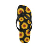 Sunflower Pattern Print Design SF09 Flip Flops-JorJune