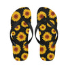 Sunflower Pattern Print Design SF09 Flip Flops-JorJune