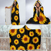 Sunflower Pattern Print Design SF09 Hooded Blanket-JORJUNE.COM