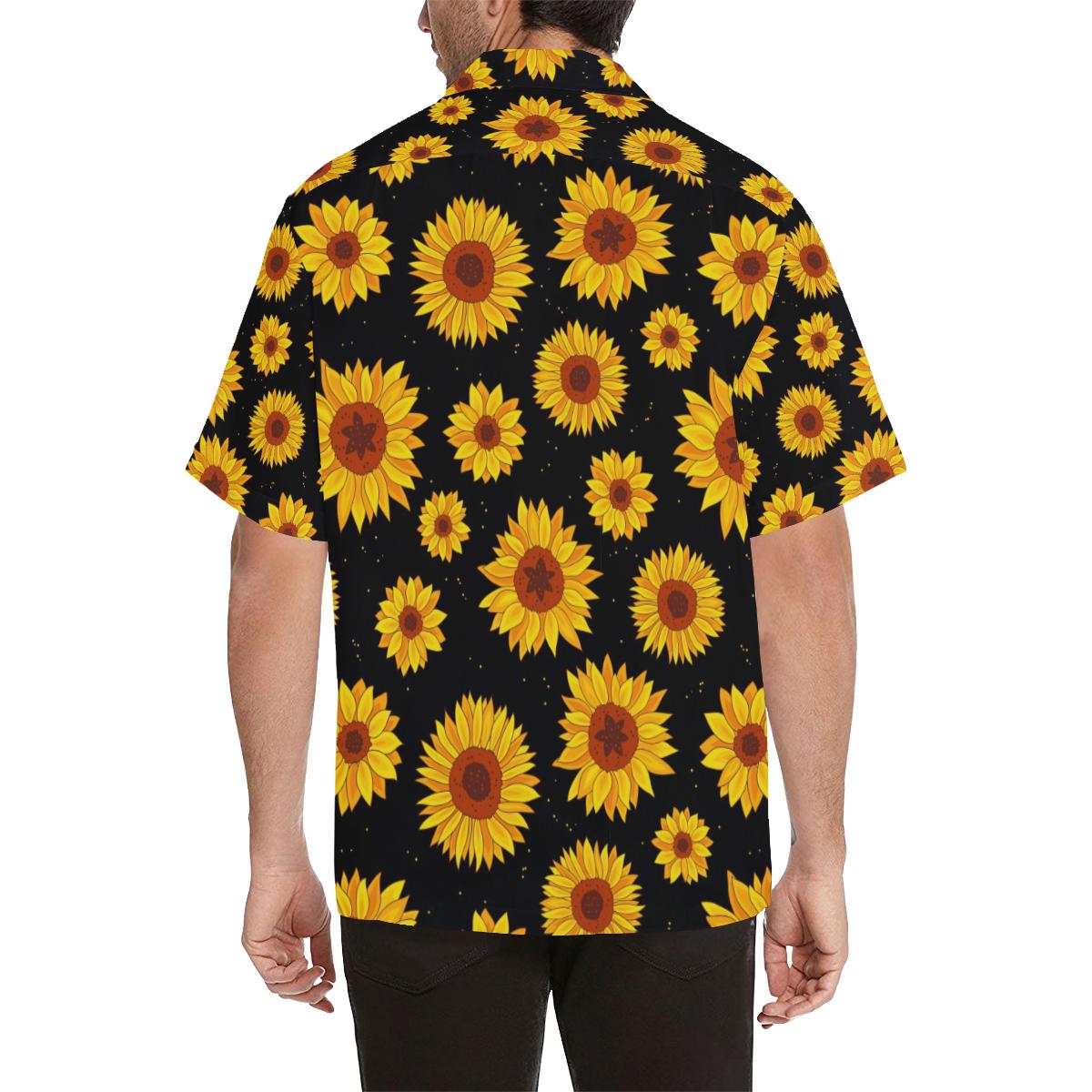 Sunflower Pattern Print Design SF09 Men Hawaiian Shirt-JorJune