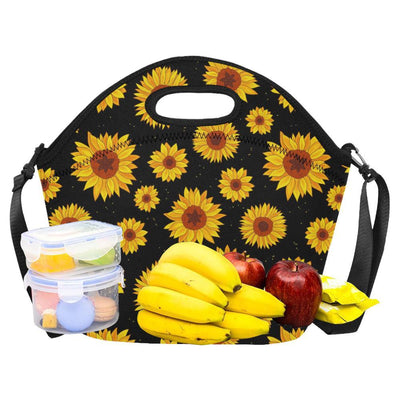 Sunflower Pattern Print Design SF09 Neoprene Lunch Bag-JorJune