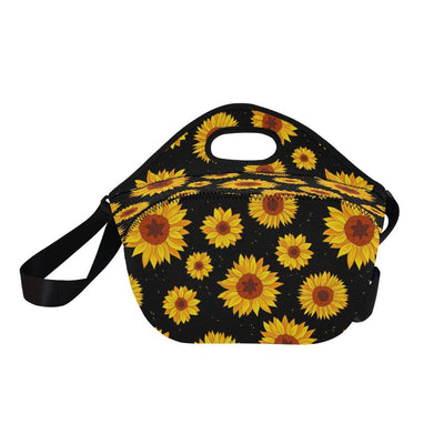 Sunflower Pattern Print Design SF09 Neoprene Lunch Bag-JorJune