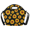 Sunflower Pattern Print Design SF09 Neoprene Lunch Bag-JorJune