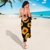 Sunflower Pattern Print Design SF09 Sarong Pareo Wrap-JORJUNE.COM