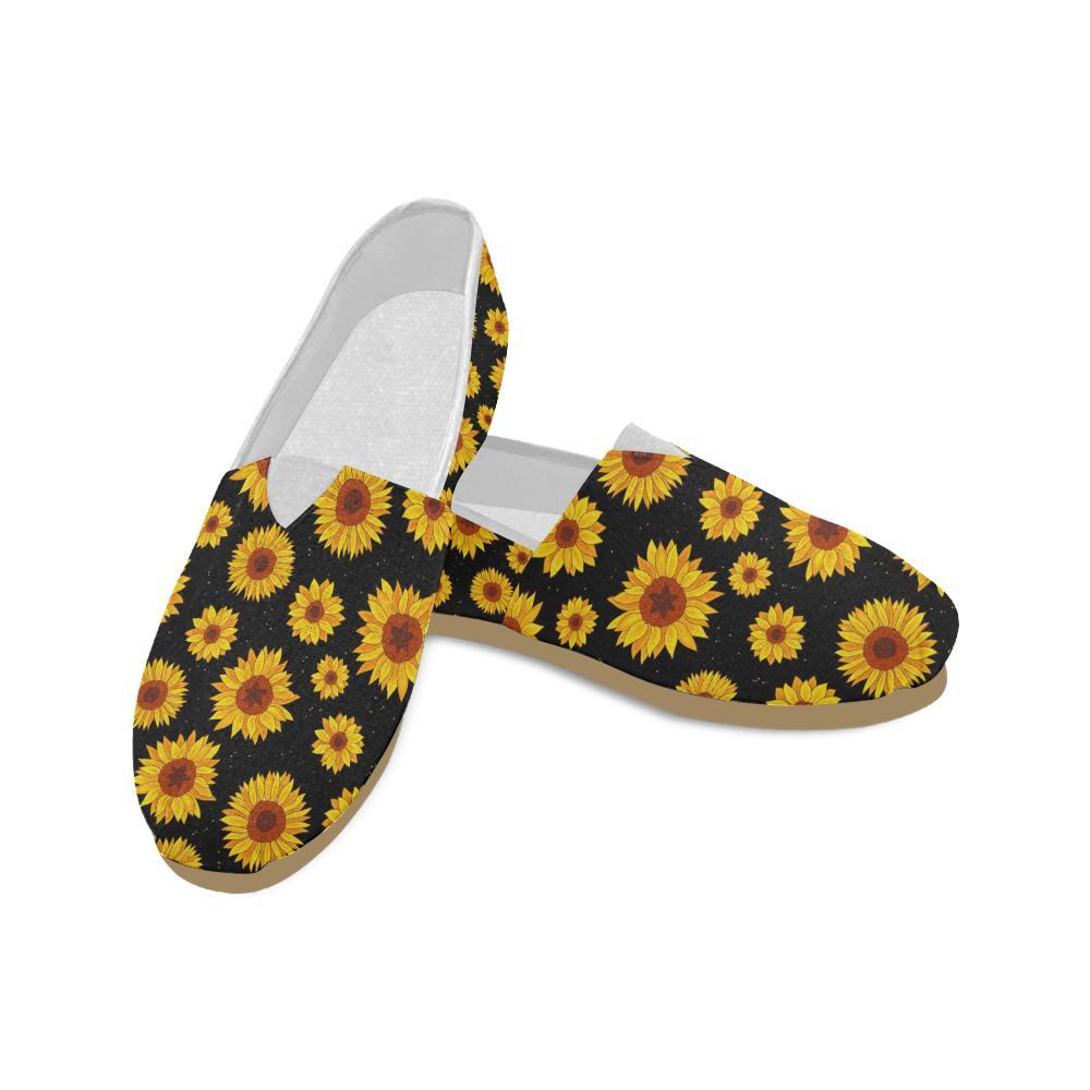 Sunflower Pattern Print Design SF09 Women Casual Shoes-JorJune.com