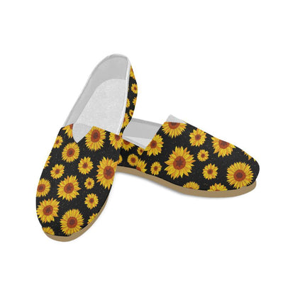 Sunflower Pattern Print Design SF09 Women Casual Shoes-JorJune.com