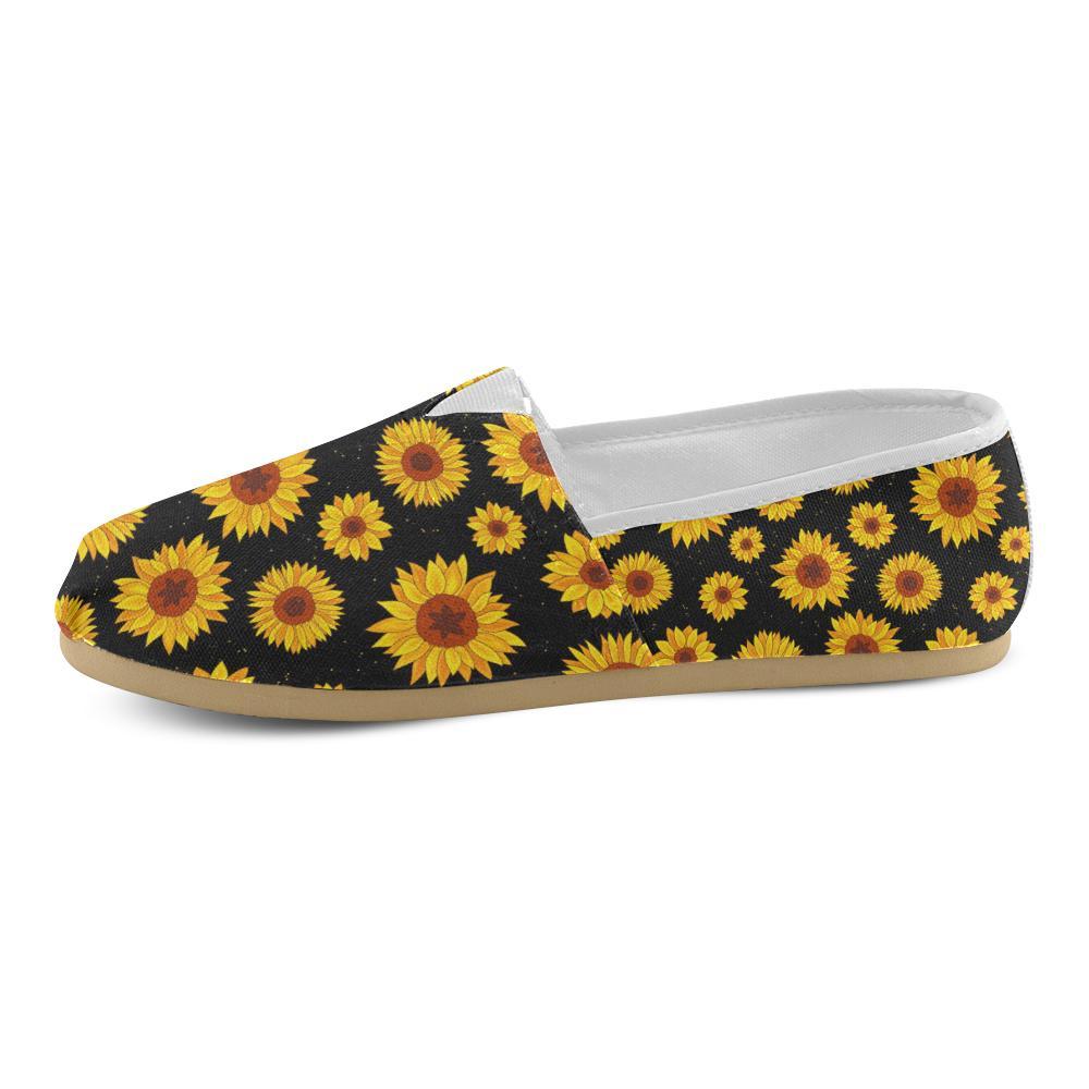 Sunflower Pattern Print Design SF09 Women Casual Shoes-JorJune.com