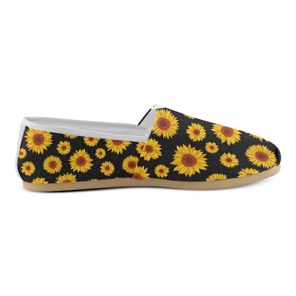 Sunflower Pattern Print Design SF09 Women Casual Shoes-JorJune.com