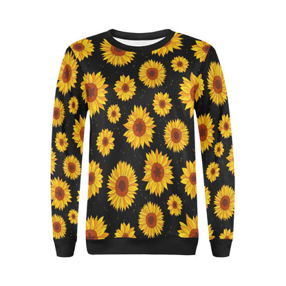 Sunflower Pattern Print Design SF09 Women Long Sleeve Sweatshirt-JorJune