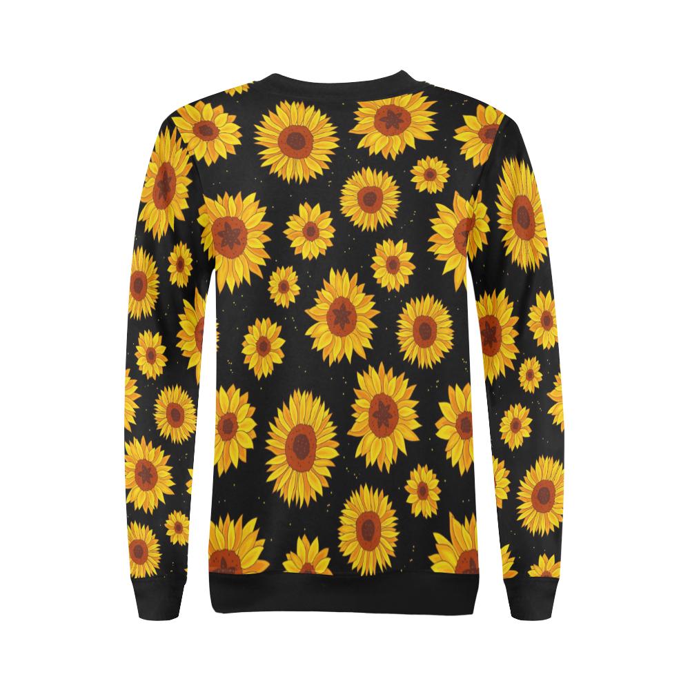 Sunflower Pattern Print Design SF09 Women Long Sleeve Sweatshirt-JorJune