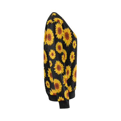 Sunflower Pattern Print Design SF09 Women Long Sleeve Sweatshirt-JorJune