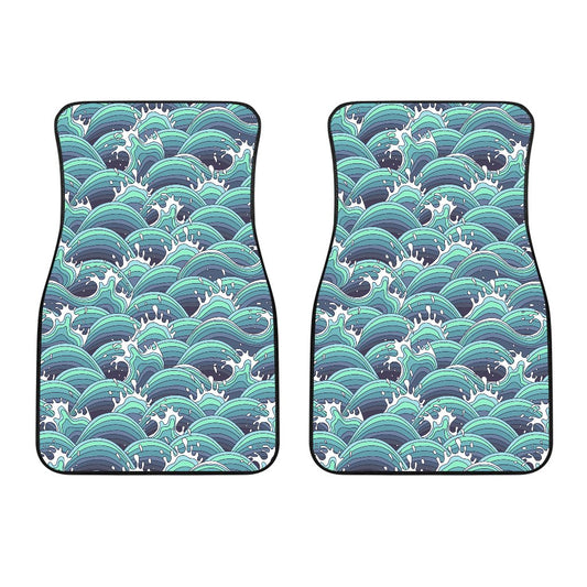 Surf Blue Wave Car Floor Mats