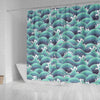 Surf Blue Wave Shower Curtain