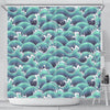 Surf Blue Wave Shower Curtain