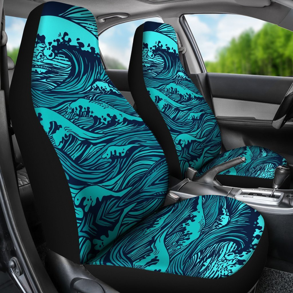 Surf Blue wave Universal Fit Car Seat Covers