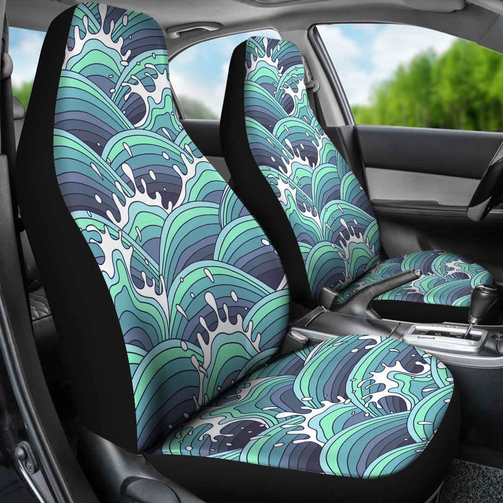 Surf Blue Wave Universal Fit Car Seat Covers
