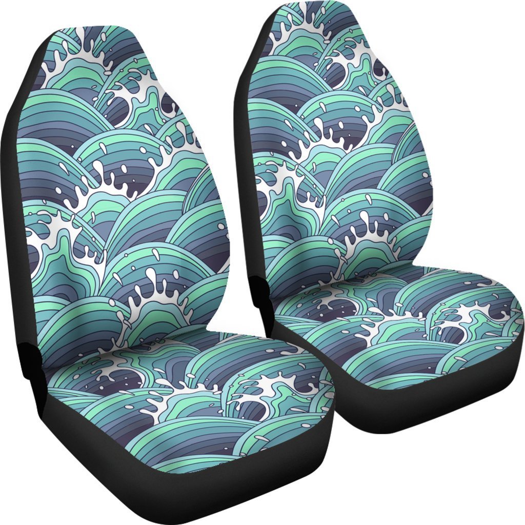 Surf Blue Wave Universal Fit Car Seat Covers
