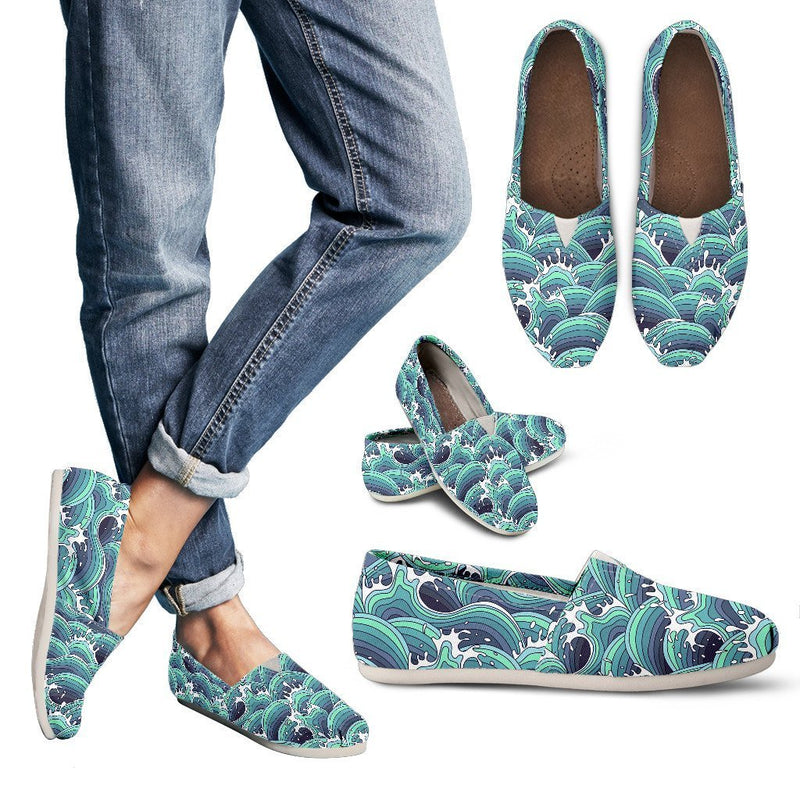 Surf Blue Wave Women Casual Shoes-JorJune.com