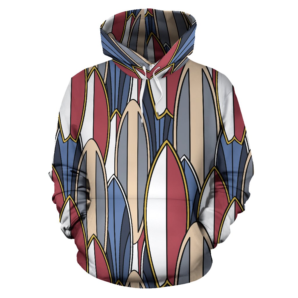 Surf board Pattern All Over Print Hoodie