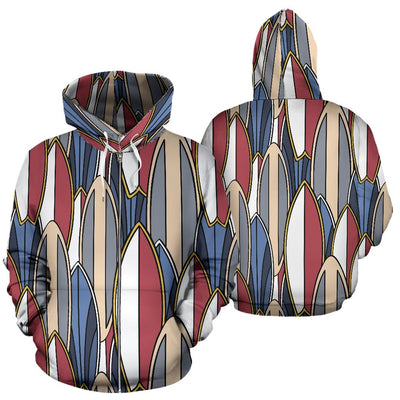 Surf board Pattern All Over Zip Up Hoodie