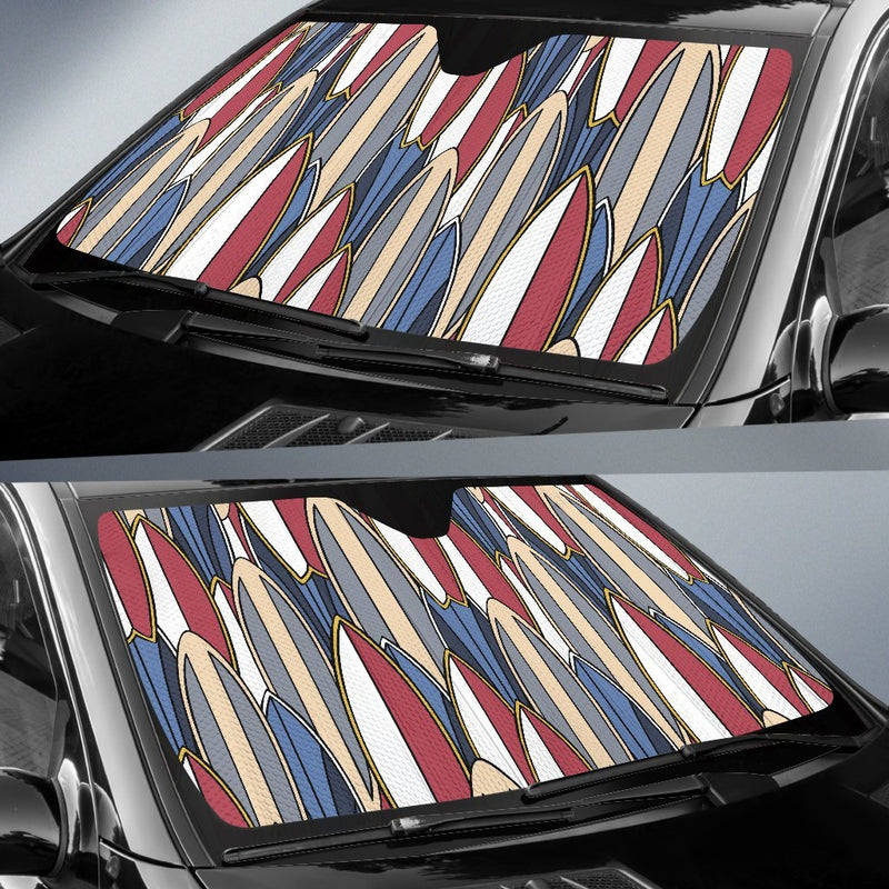 Surf Board Pattern Car Sun Shade-JorJune