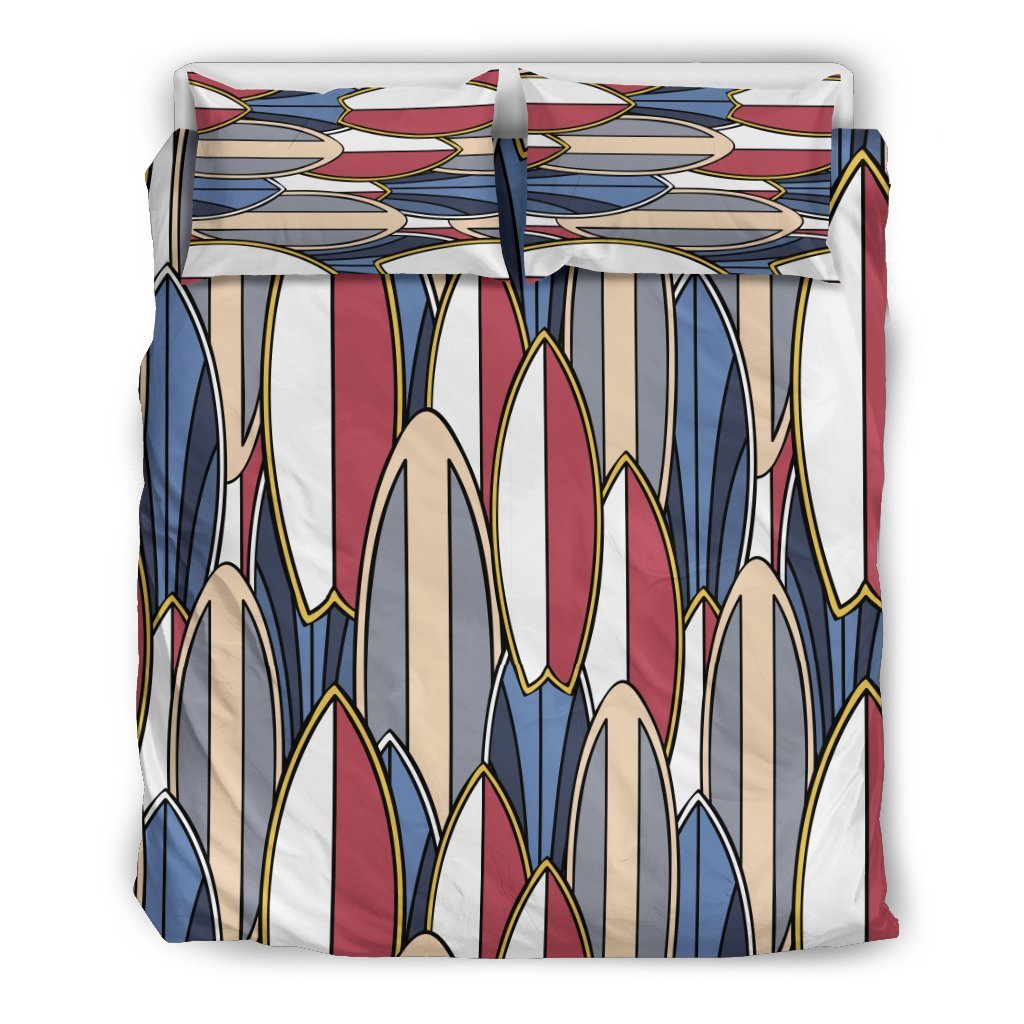 Surf board Pattern Duvet Cover Bedding Set