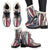 Surf board Pattern Faux Fur Leather Boots