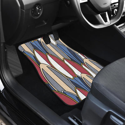 Surf board Pattern Front and Back Car Floor Mats