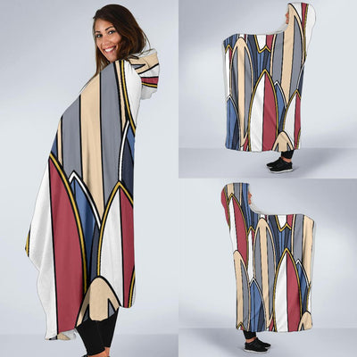 Surf board Pattern Hooded Blanket-JORJUNE.COM