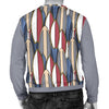 Surf Board Pattern Men Crewneck Sweatshirt