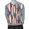 Surf Board Pattern Men Crewneck Sweatshirt