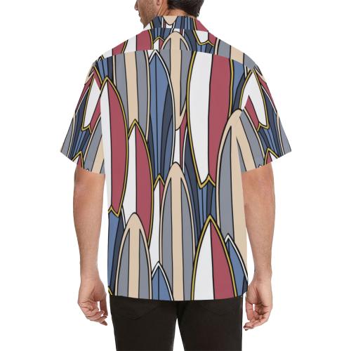 Surf board Pattern Men Hawaiian Shirt