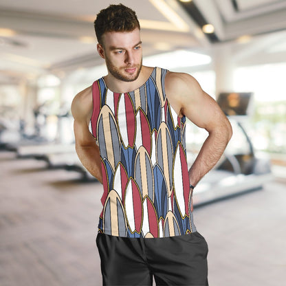 Surf board Pattern Men Tank Top