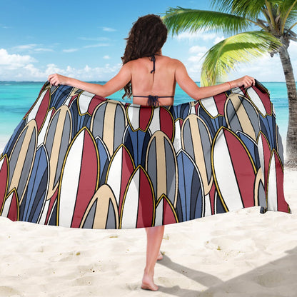 Surf Board Pattern Sarong Pareo Wrap