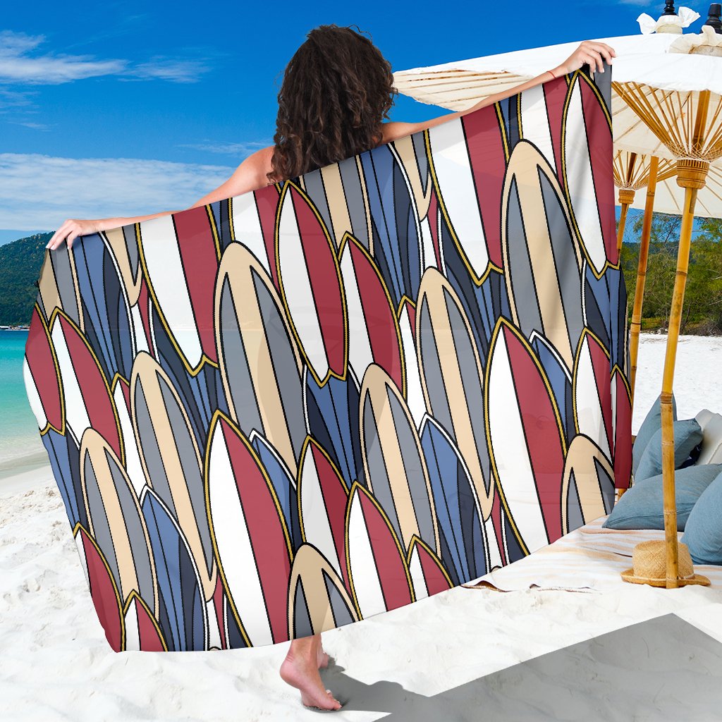 Surf Board Pattern Sarong Pareo Wrap