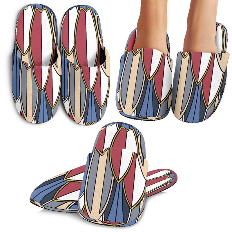 Surf Board Pattern Slippers