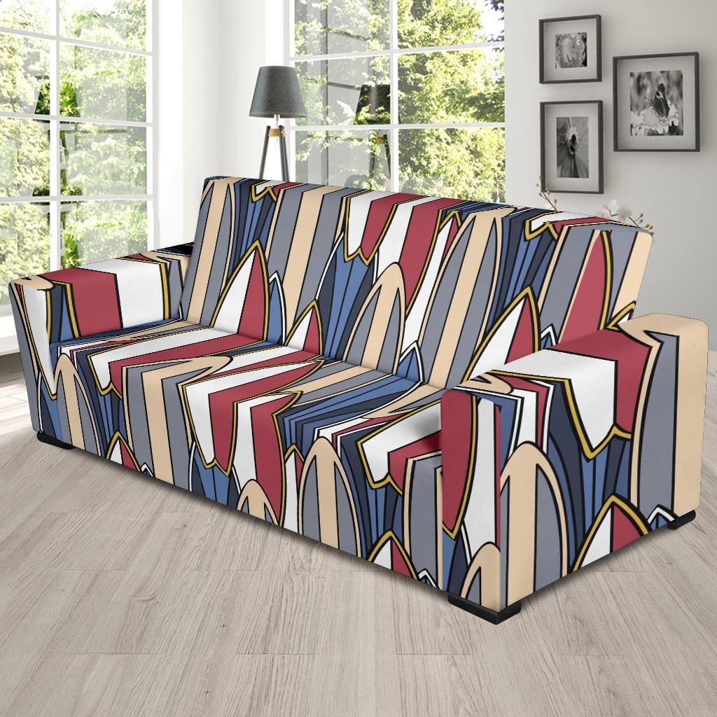 Surf board Pattern Sofa Slipcover-JORJUNE.COM