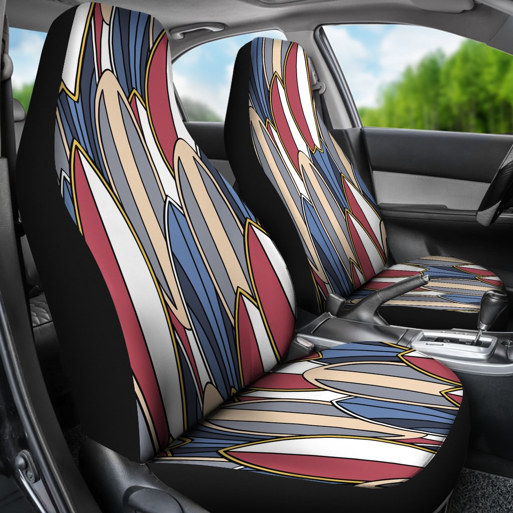 Surf Board Pattern Universal Fit Car Seat Covers