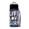 Surf Board Pattern Wallet Phone Case