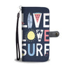 Surf Board Pattern Wallet Phone Case