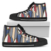 Surf Board Pattern Women High Top Shoes