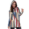 Surf Board Pattern Women Hoodie Dress