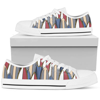 Surf board Pattern Women Low Top Shoes