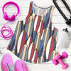 Surf Board Pattern Women Racerback Tank Top